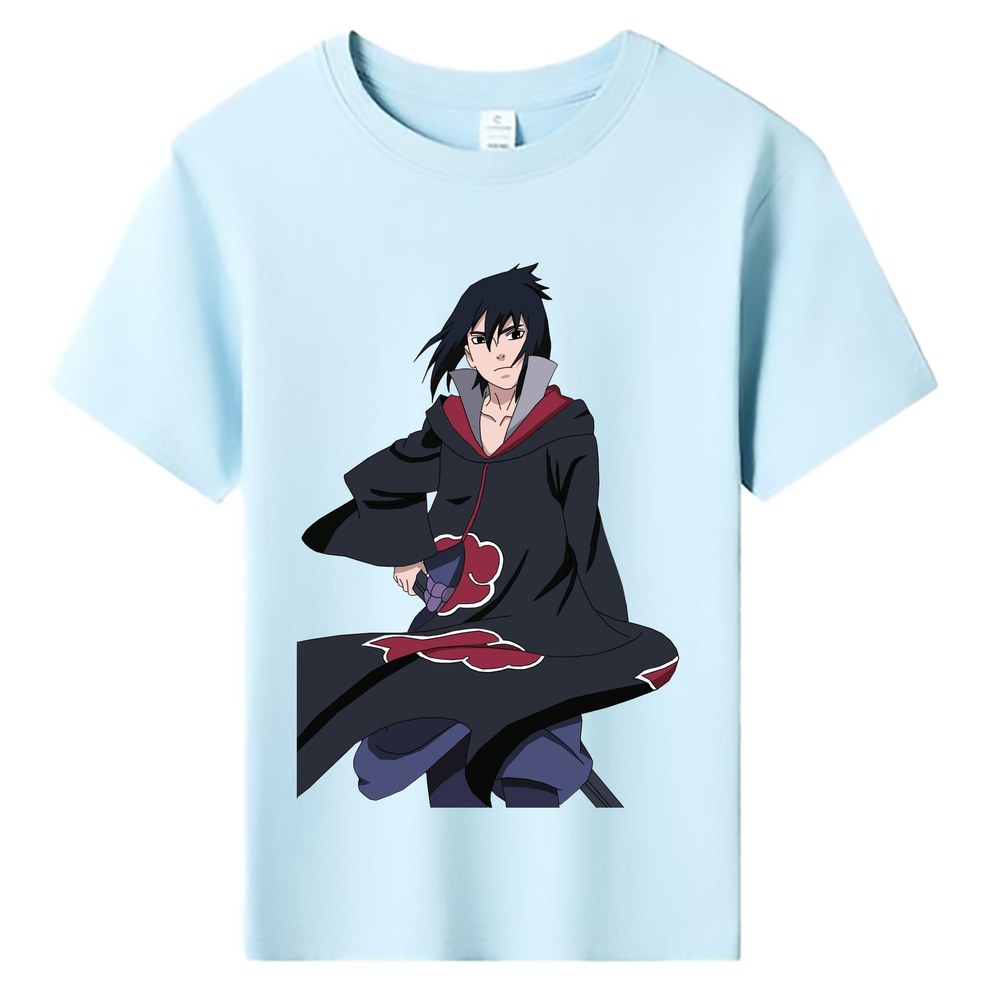 （画像用） NARUTO -ナルト- うちは サスケ Uchiha Sasuke 綿100％キッズTシャツ（フロントプリント）